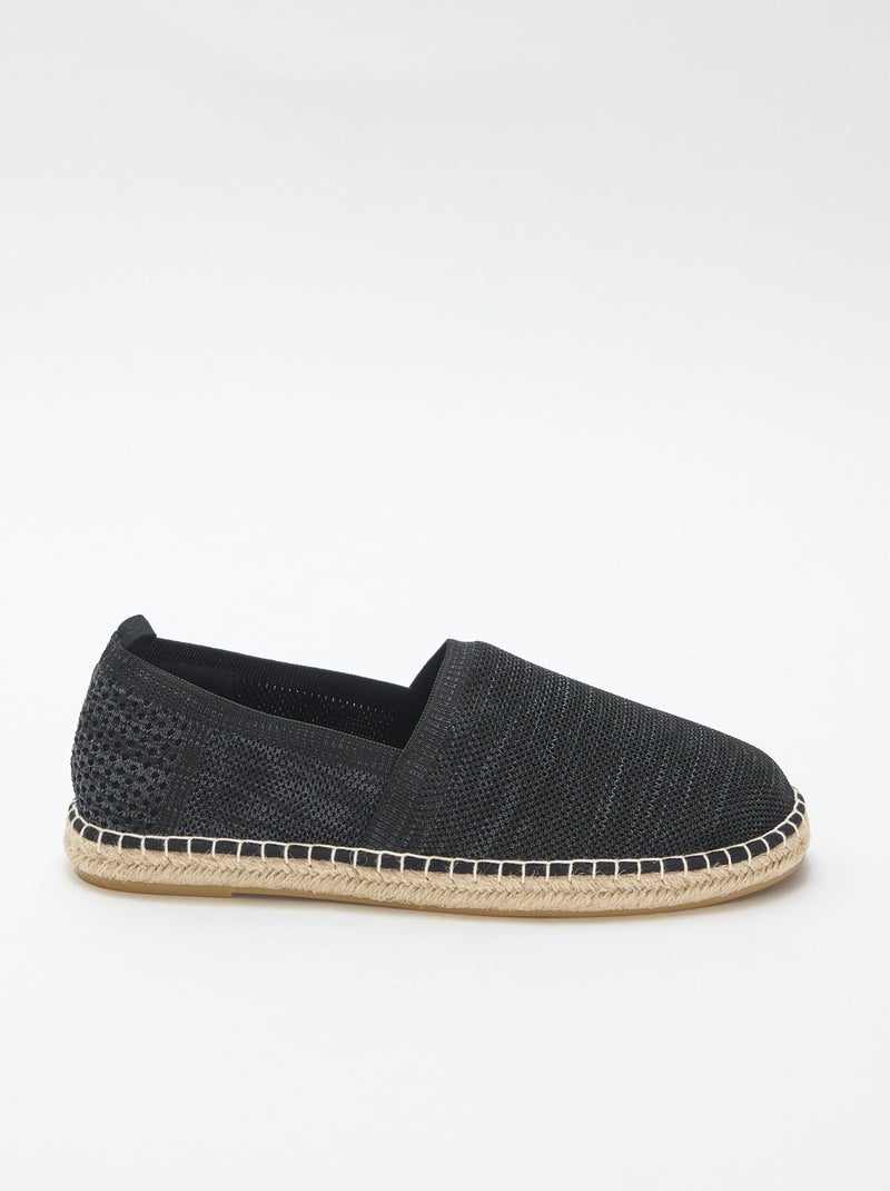 Espadrilles en mesh Noir - Kiabi