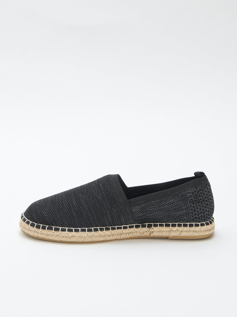 Espadrilles en mesh Noir - Kiabi