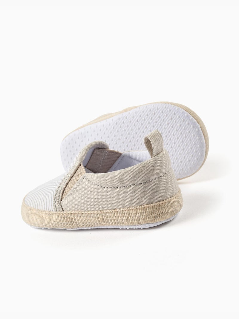 Espadrilles en toile à rayures Beige clair - Kiabi