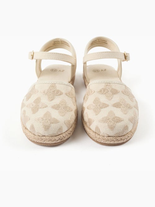 Espadrilles en toile avec bride à boucle - Kiabi