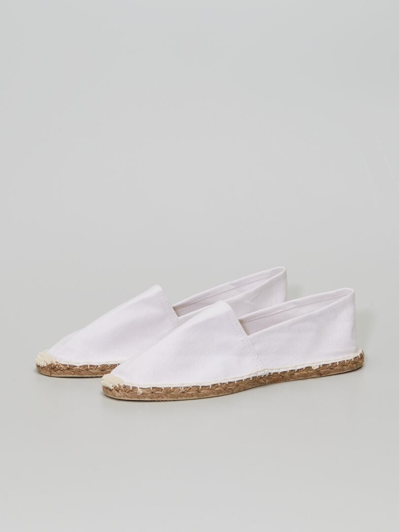 Espadrilles en toile blanc - Kiabi