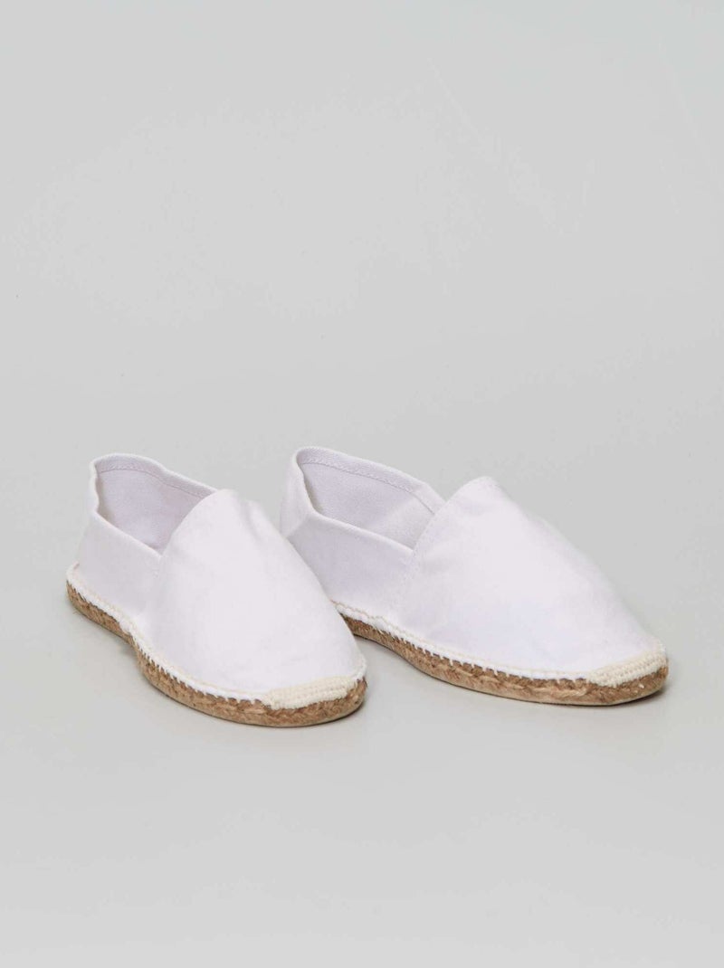 Espadrilles en toile blanc - Kiabi