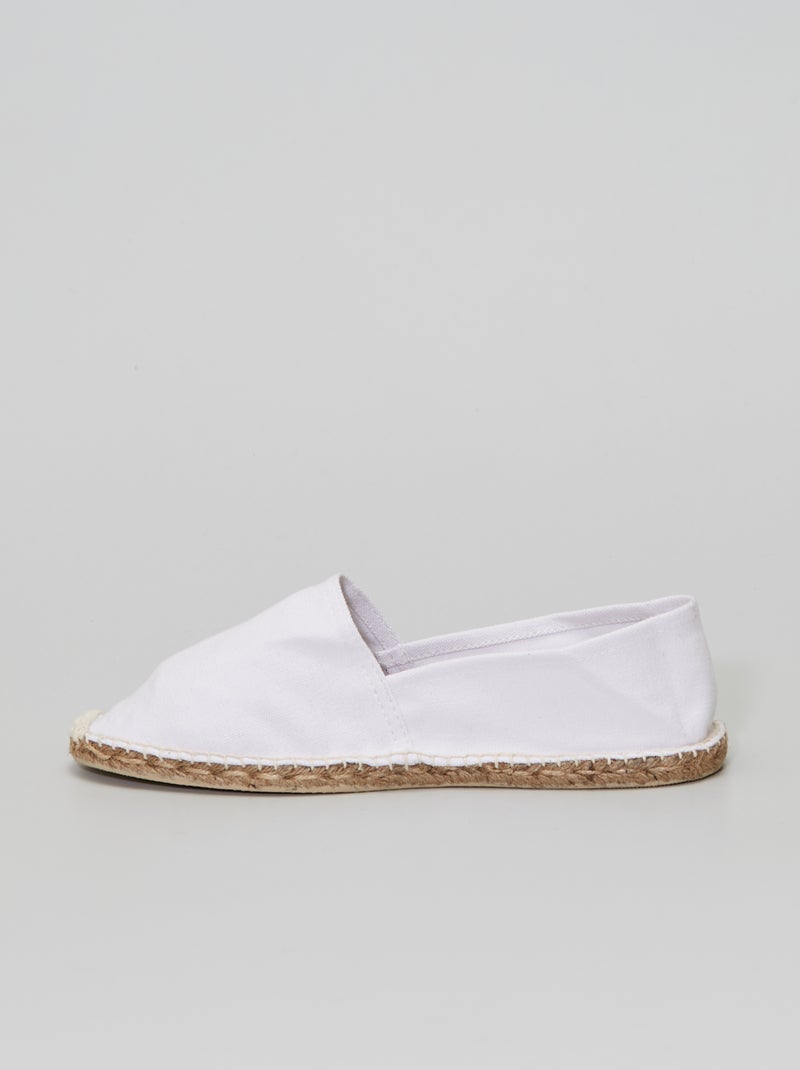 Espadrilles en toile blanc - Kiabi