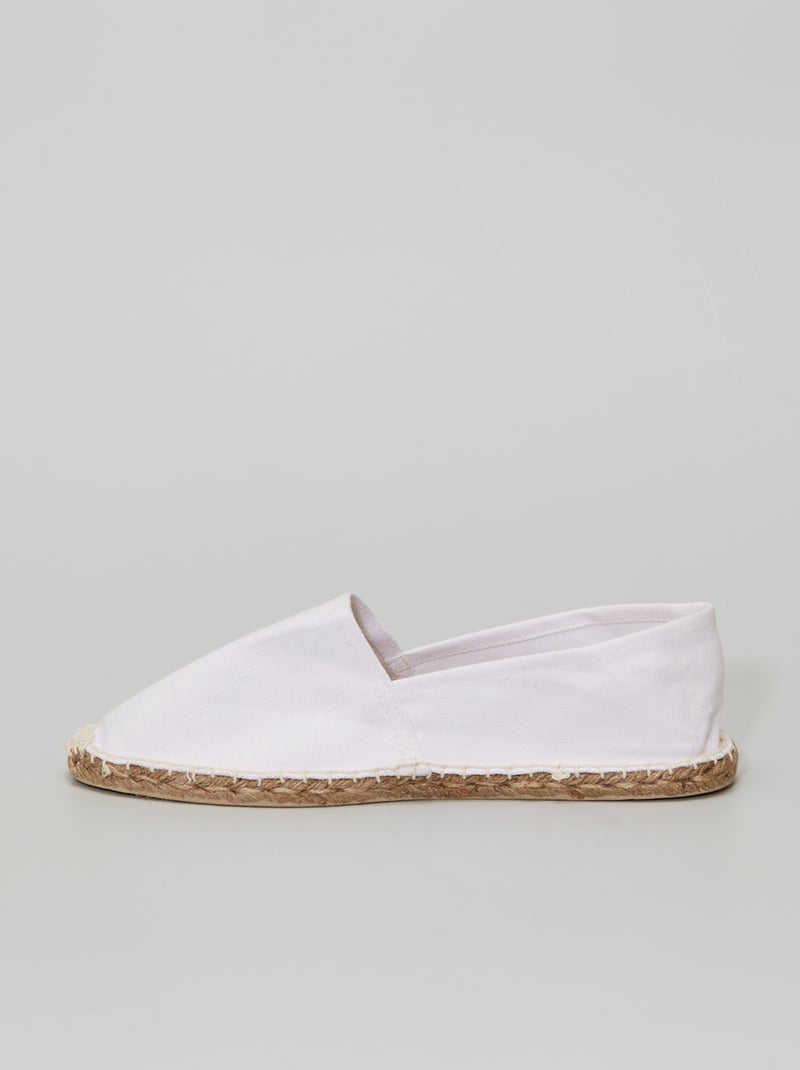 Espadrilles en toile blanc - Kiabi