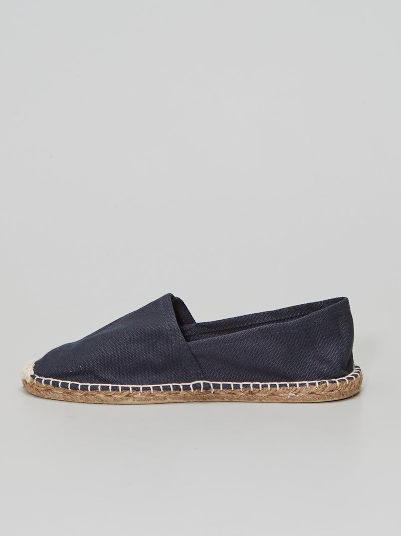Espadrilles en toile bleu marine - Kiabi