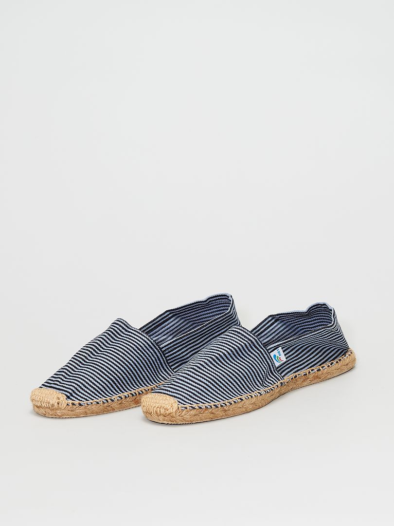 Espadrilles Alpargatus à Chevrons - Fabriquées Main En Espagne En Toile Et Jute