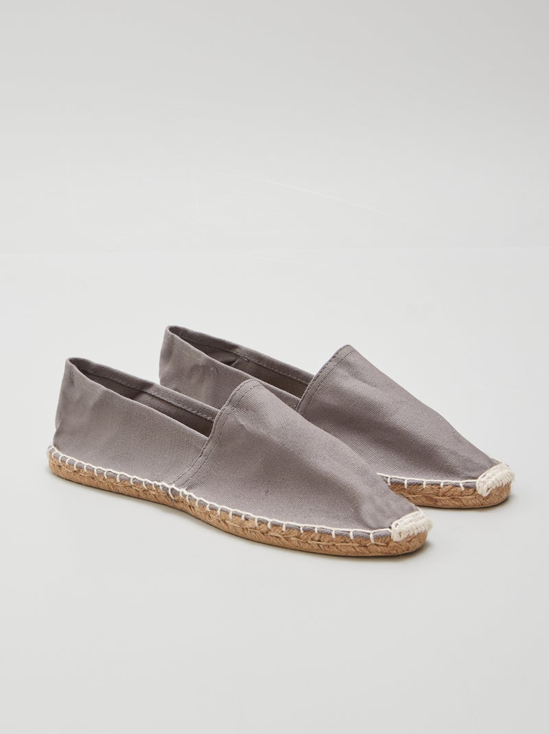 Espadrilles en toile Gris - Kiabi