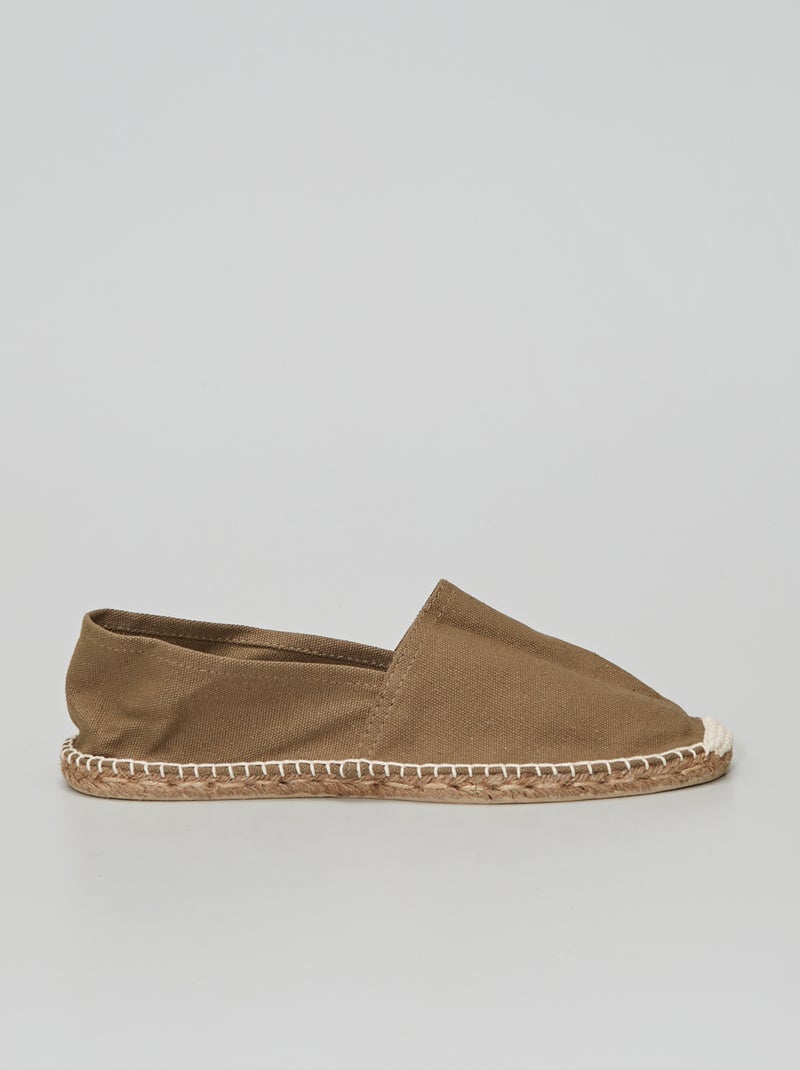 Espadrilles en toile kaki - Kiabi