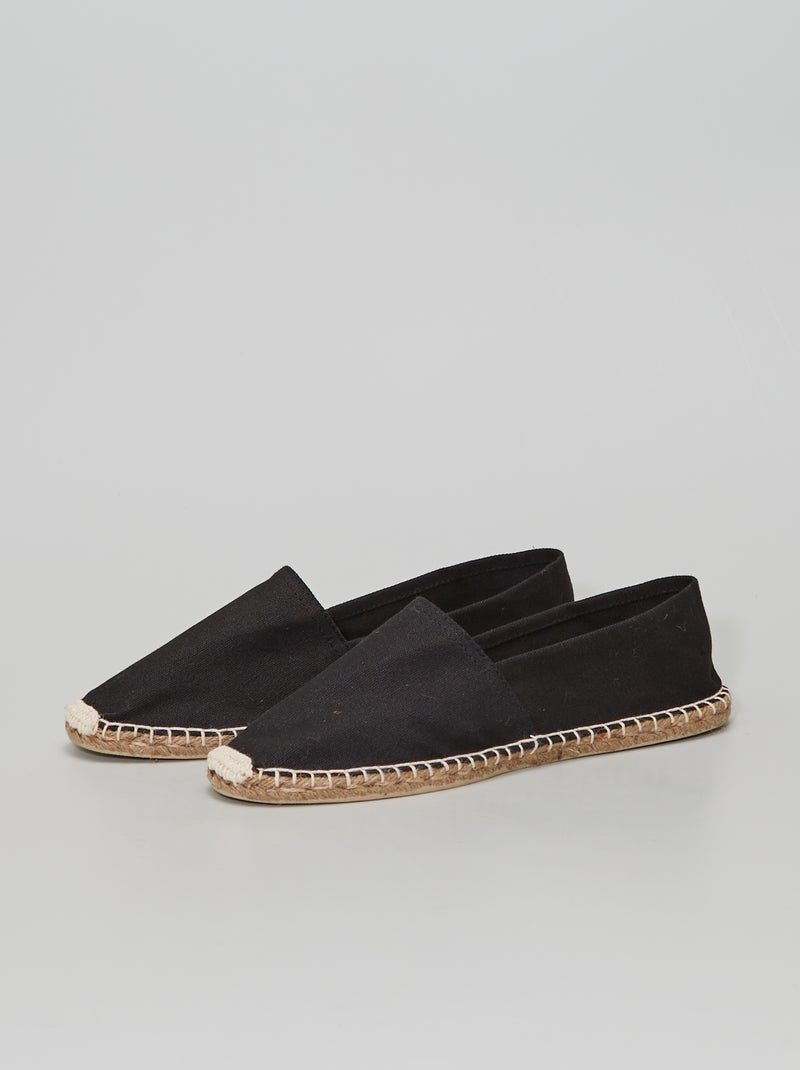 Espadrilles en toile noir - Kiabi