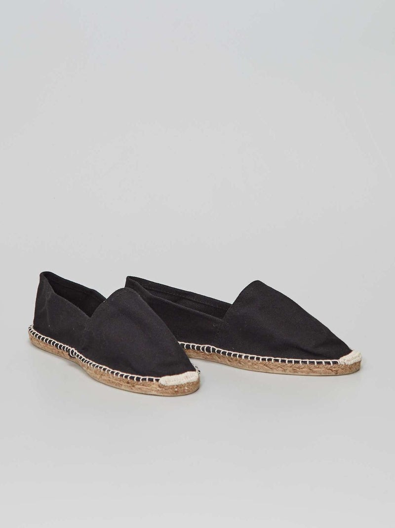 Espadrilles en toile noir - Kiabi
