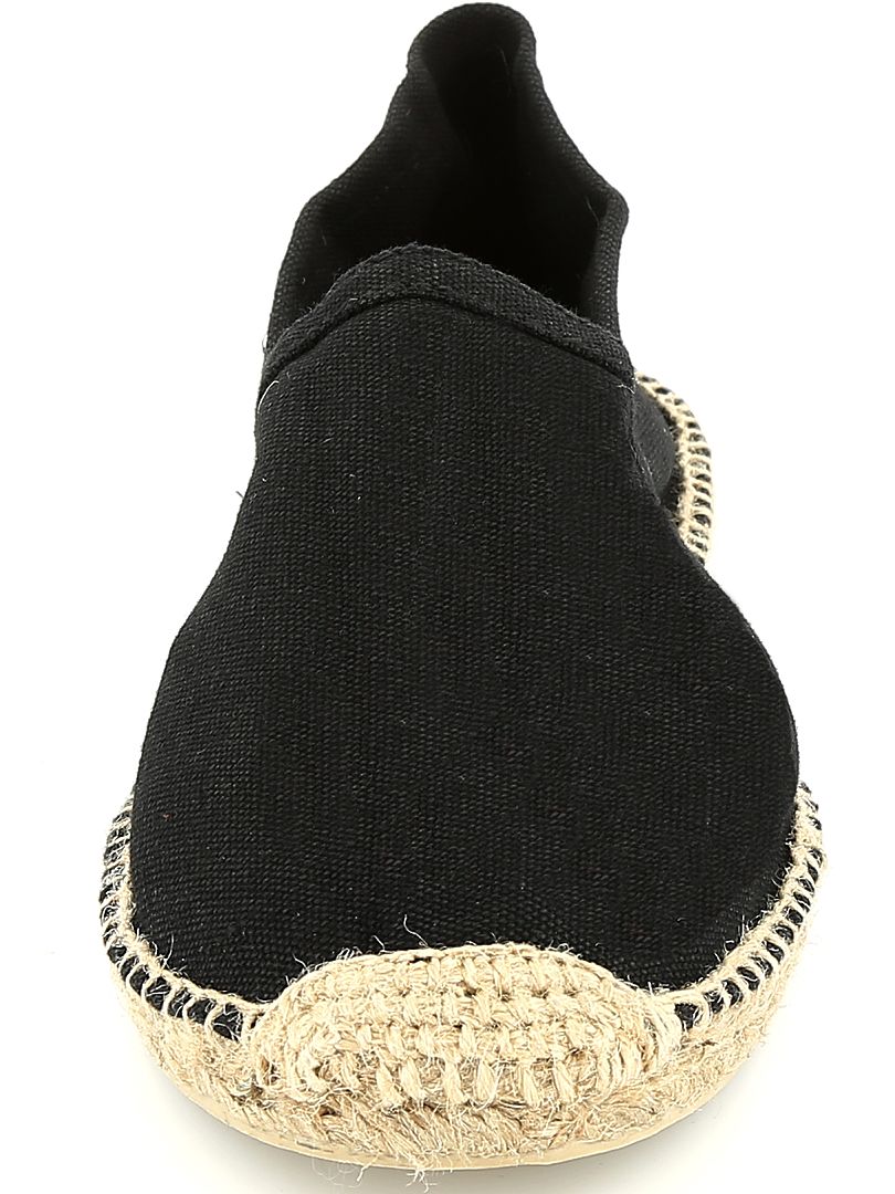 Espadrille, COTON RECYCLE, noir - - Made in France