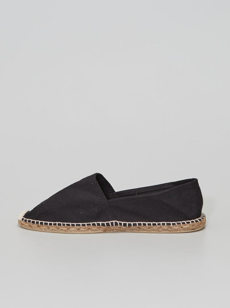 Espadrilles en toile noir - Kiabi