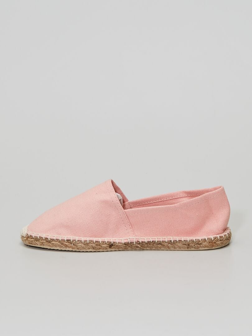 Espadrilles en toile rose - Kiabi