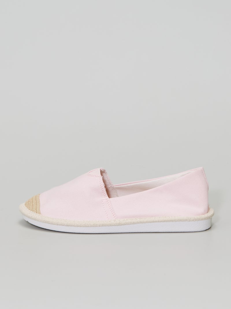 Espadrilles en toile rose - Kiabi