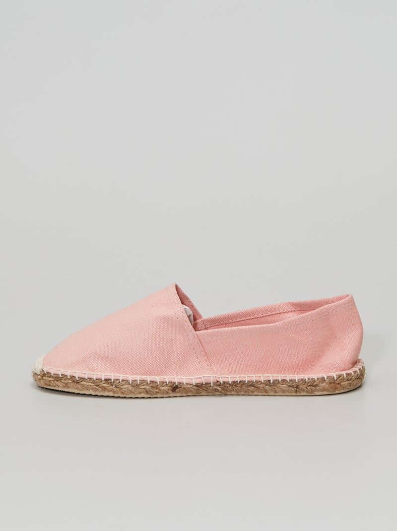 Espadrilles en toile rose - Kiabi