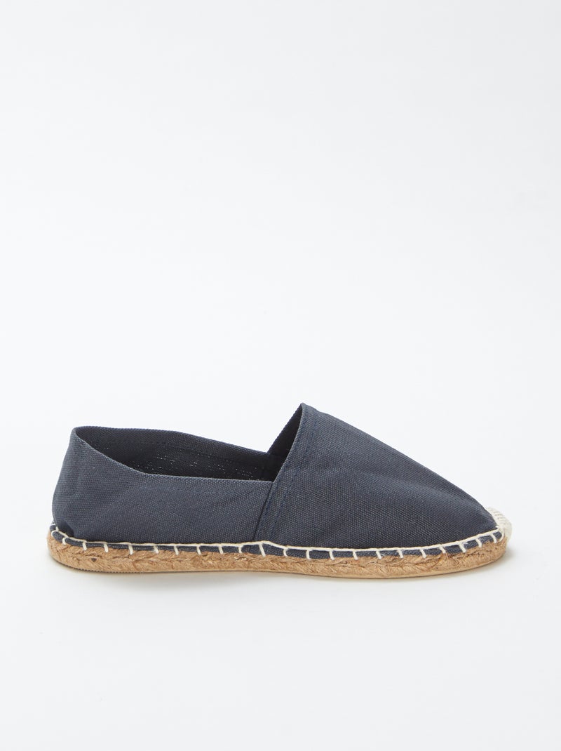 Espadrilles en toile unies BLEU - Kiabi