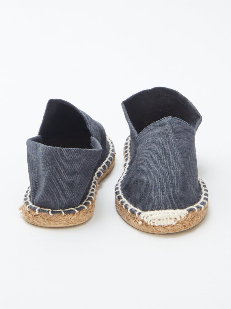 Espadrilles en toile unies BLEU - Kiabi