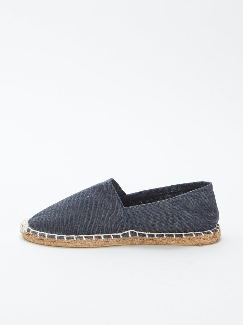 Espadrilles en toile unies BLEU - Kiabi
