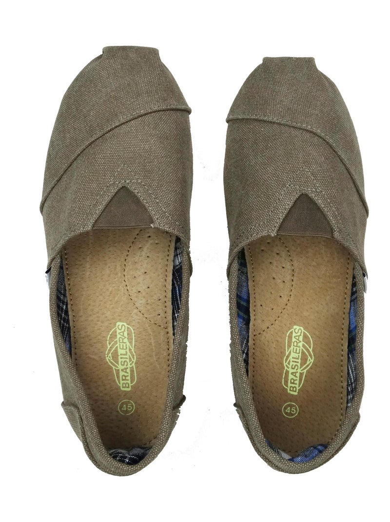Espadrilles Espargatas pour homme semelle en gomme Marron - Kiabi