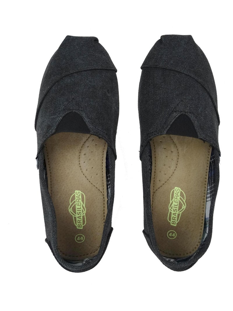 Espadrilles Espargatas pour homme semelle en gomme Noir - Kiabi