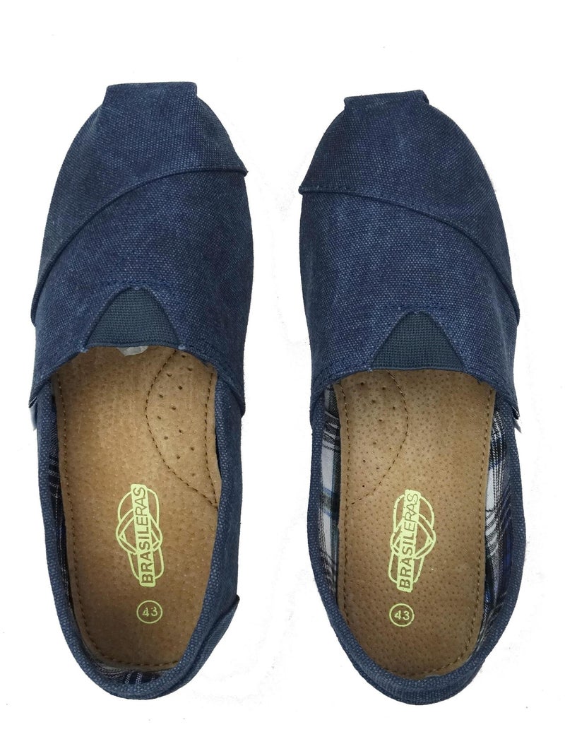 Espadrilles Espargatas pour hommes semelles en gomme Bleu - Kiabi