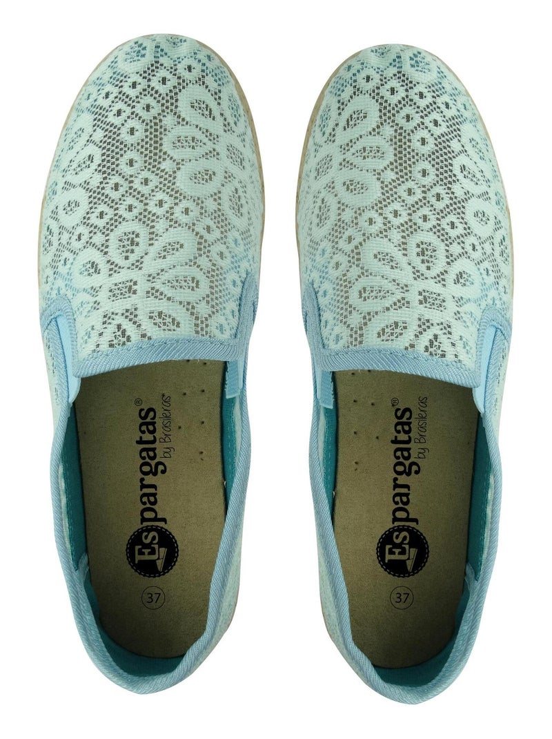 Espadrilles Espargatas unisexe avec semelle en gomme. Bleu ciel - Kiabi