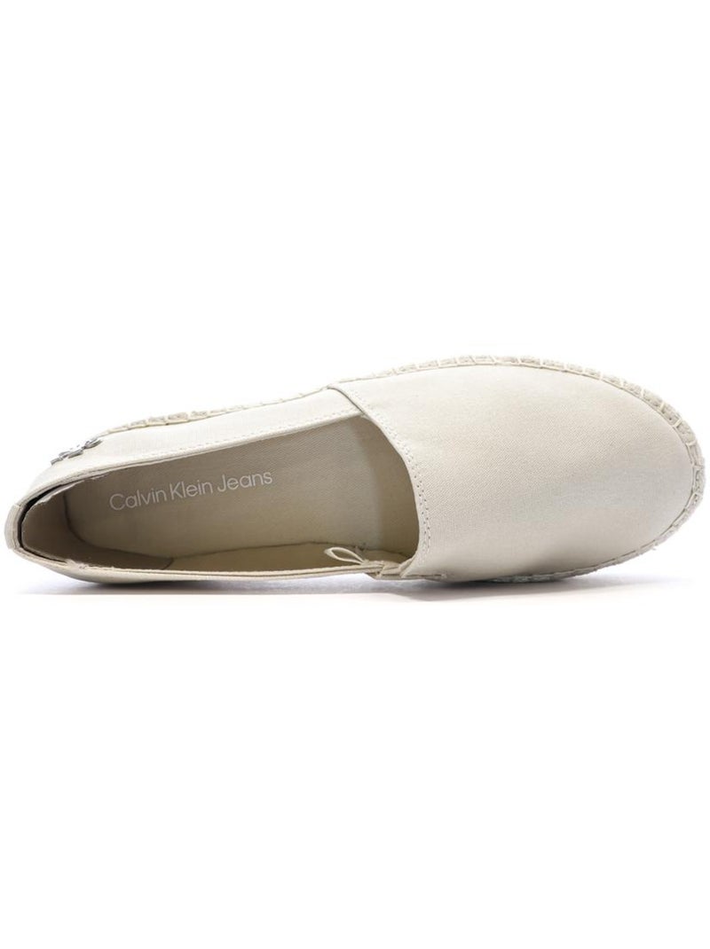 Espadrilles Femme Calvin Klein Jeans Ecru - Kiabi