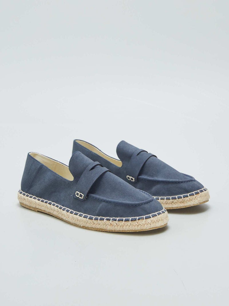Espadrilles forme mocassins Bleu - Kiabi