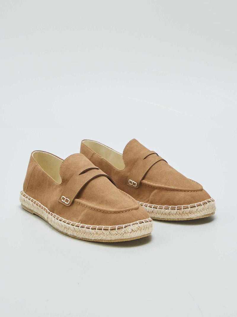 Espadrilles forme mocassins Marron - Kiabi