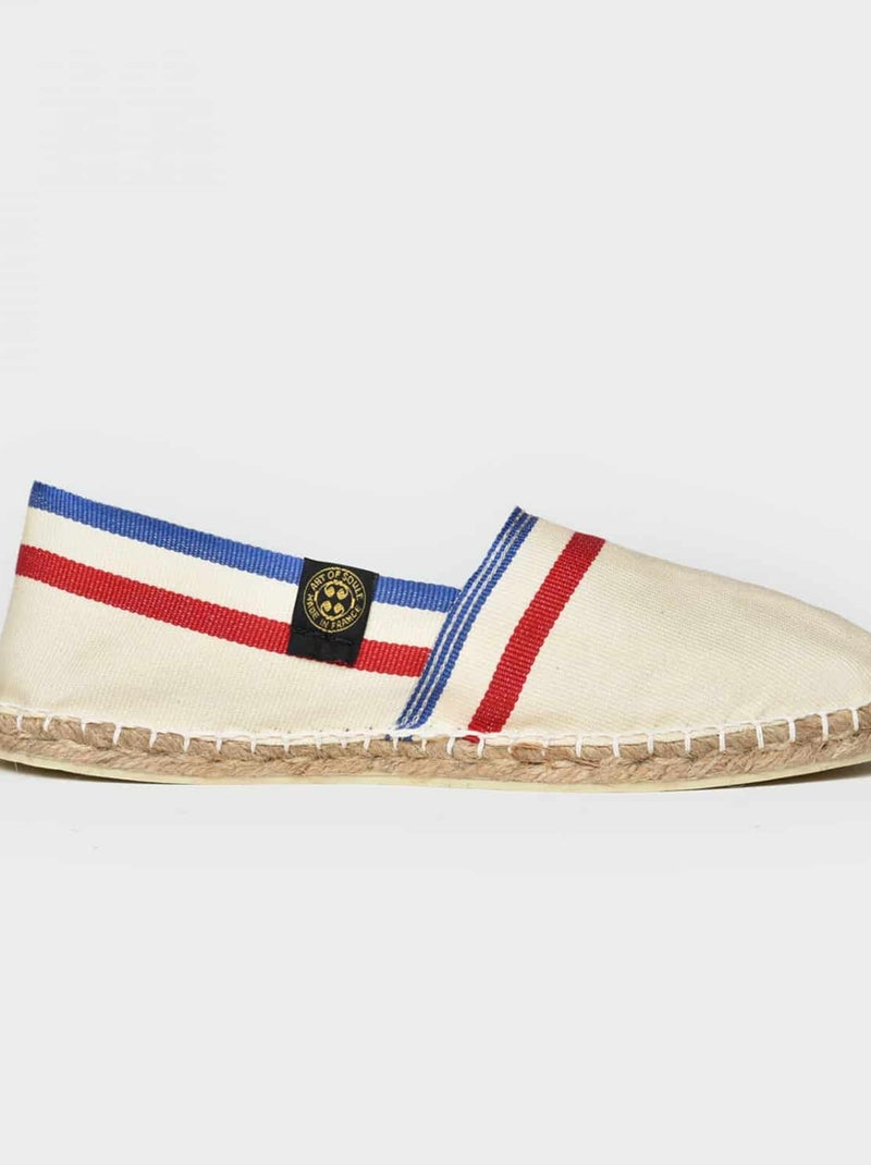 Espadrilles Frenchy rayée Blanc - Kiabi