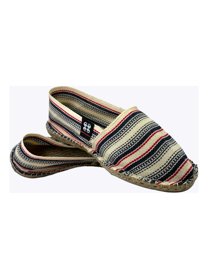 Espadrilles Frenchy rayée Blanc - Kiabi