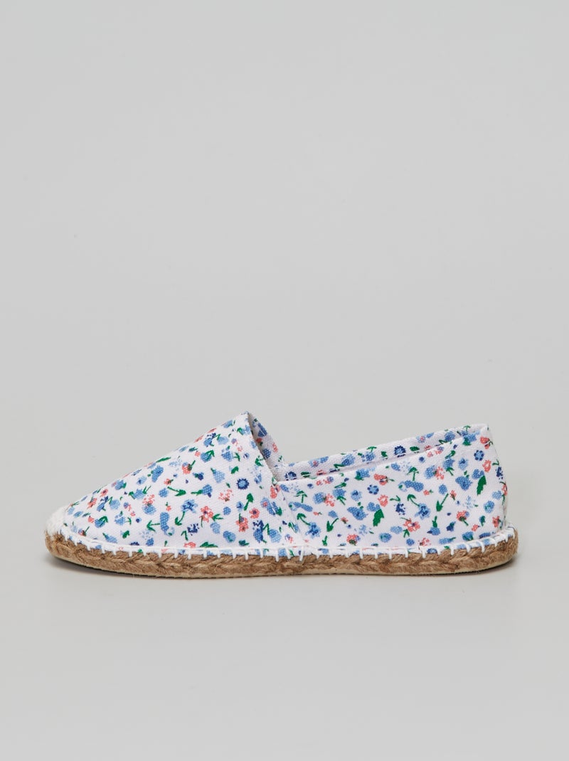 Espadrilles imprimé 'fleurs' bleu - Kiabi