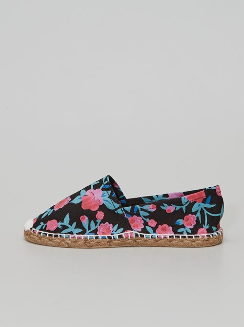 Espadrilles imprimé 'fleurs' - Kiabi