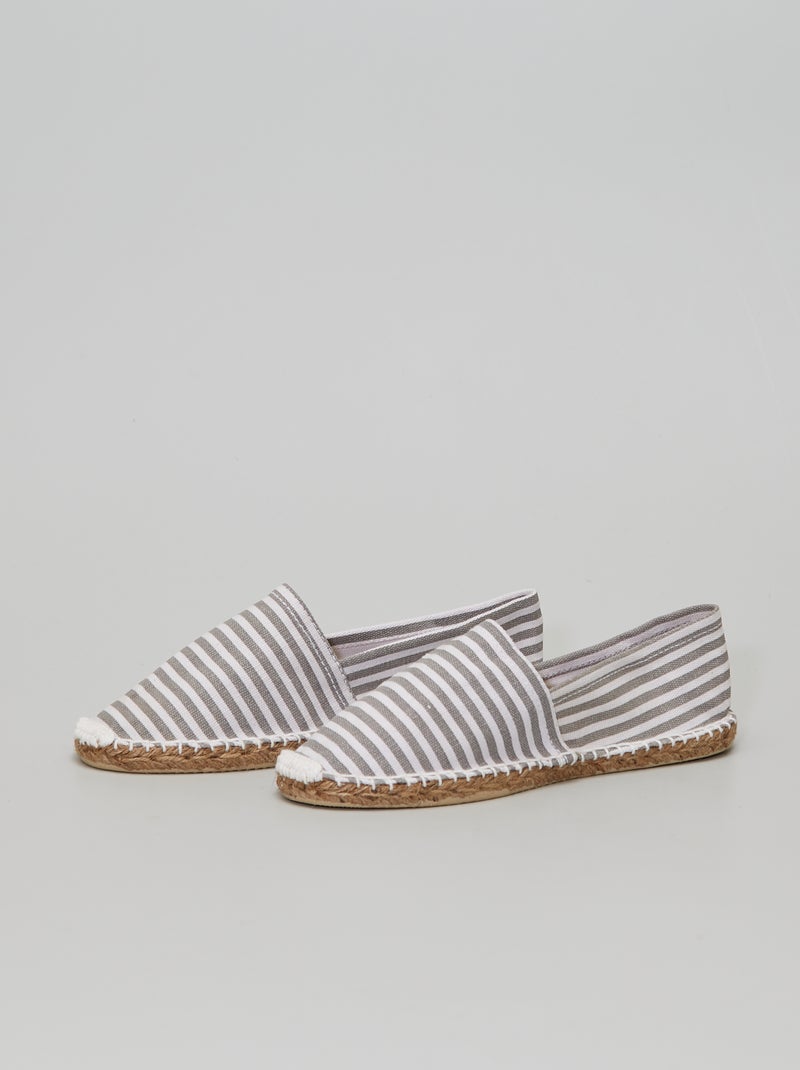 Espadrilles imprimé 'rayures' Blanc - Kiabi