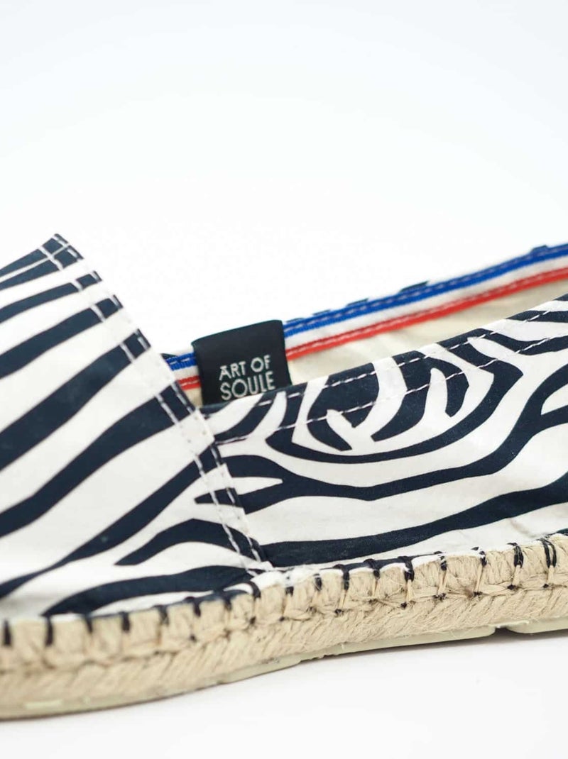 Espadrilles  imprimée Noir Blanc - Kiabi