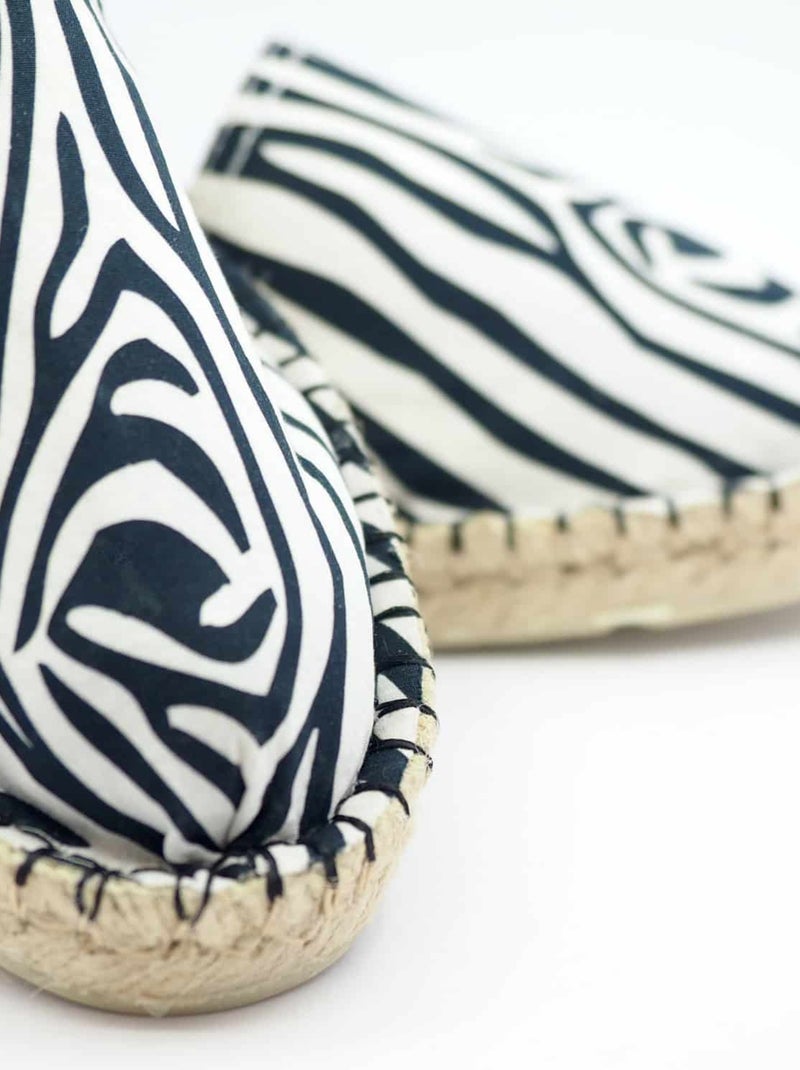 Espadrilles  imprimée Noir Blanc - Kiabi
