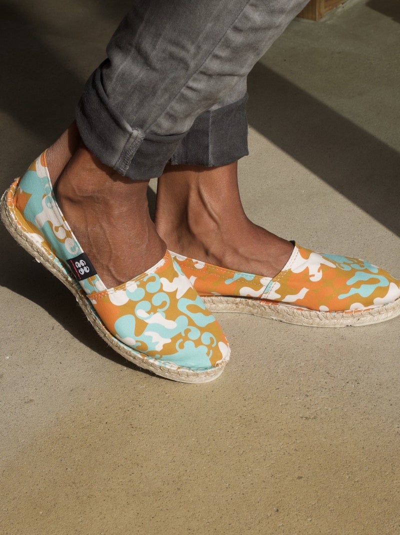 Espadrilles  imprimée Orange - Kiabi