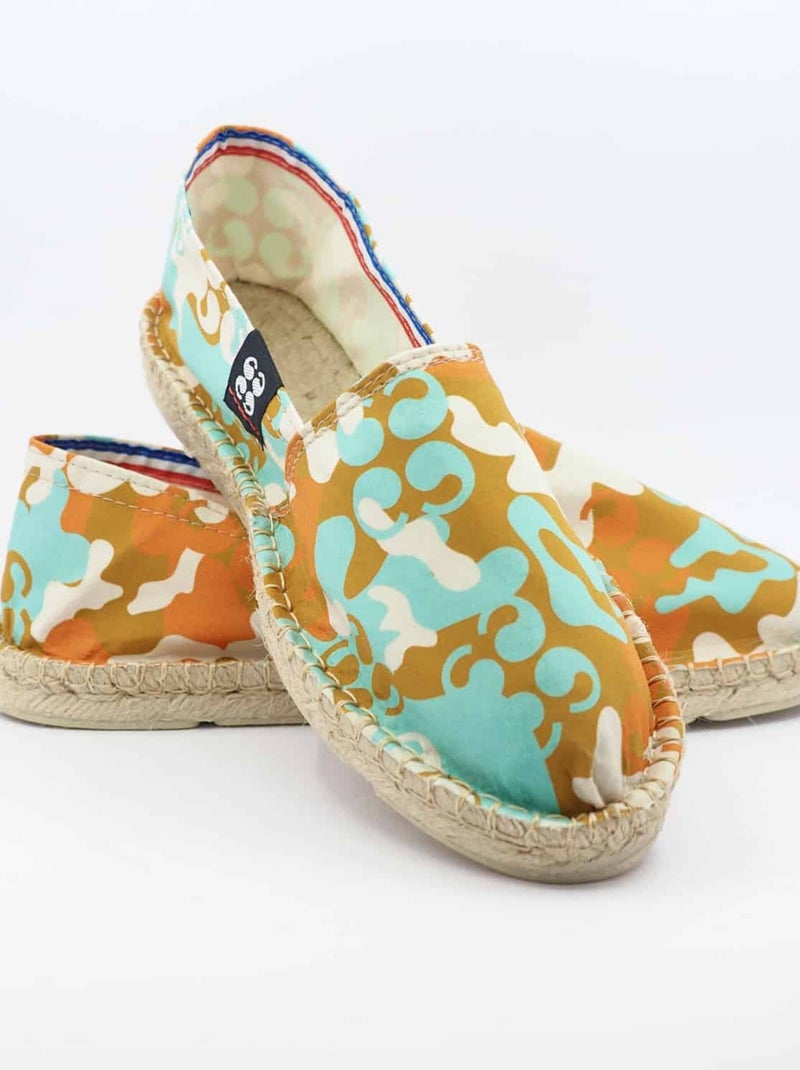Espadrilles  imprimée Orange - Kiabi