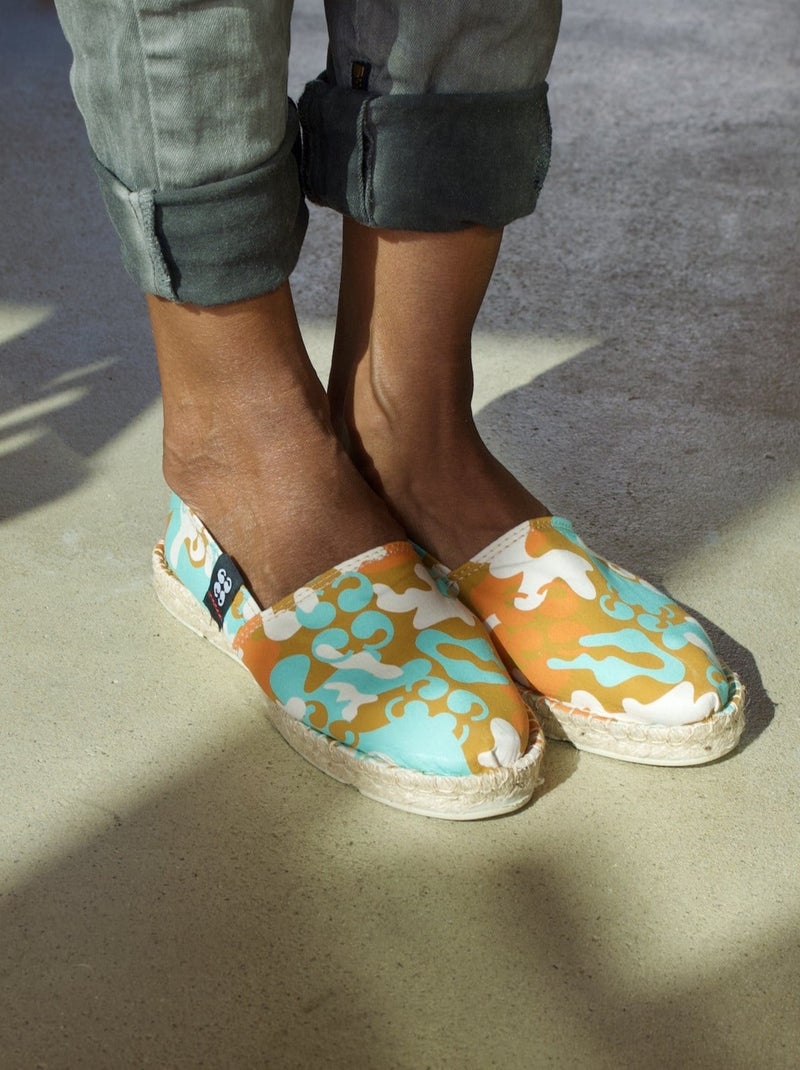 Espadrilles  imprimée Orange - Kiabi