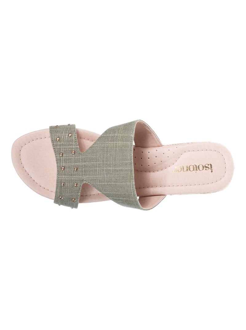 Espadrilles   Isotoner Kaki - Kiabi