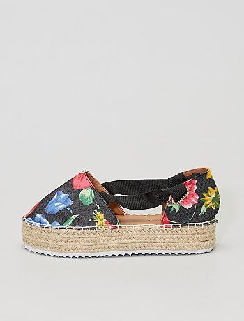 Espadrilles ouvertes compensées