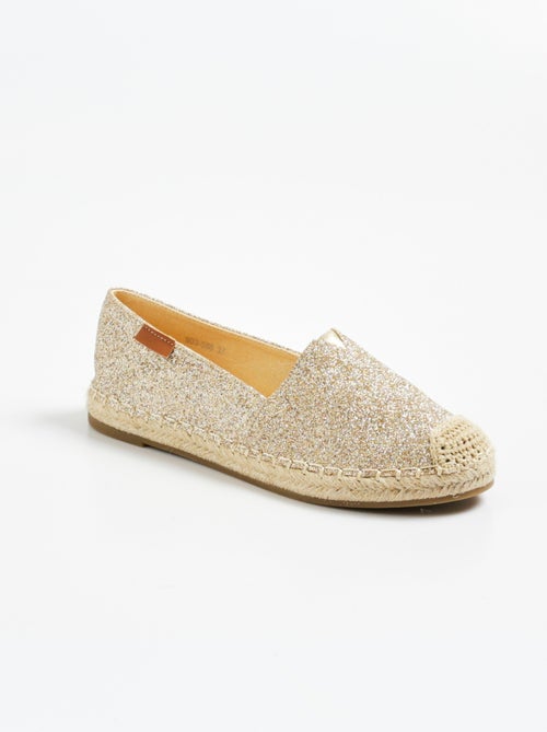 Espadrilles pailletées avec semelle corde - Kiabi