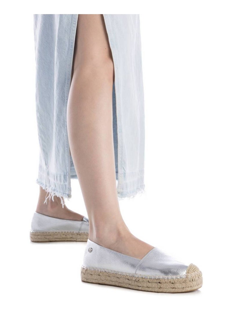 Espadrilles plates pour femme Argent - Kiabi