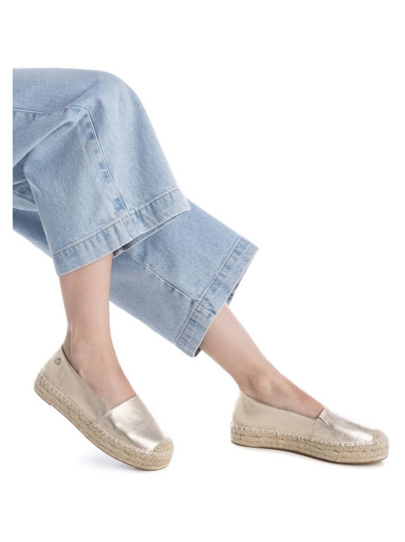 Espadrilles plates pour femme Doré/or - Kiabi