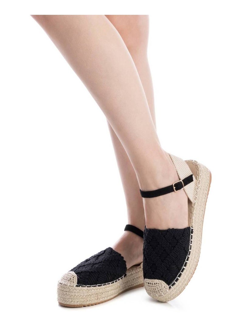 Espadrilles plates pour femme Noir - Kiabi