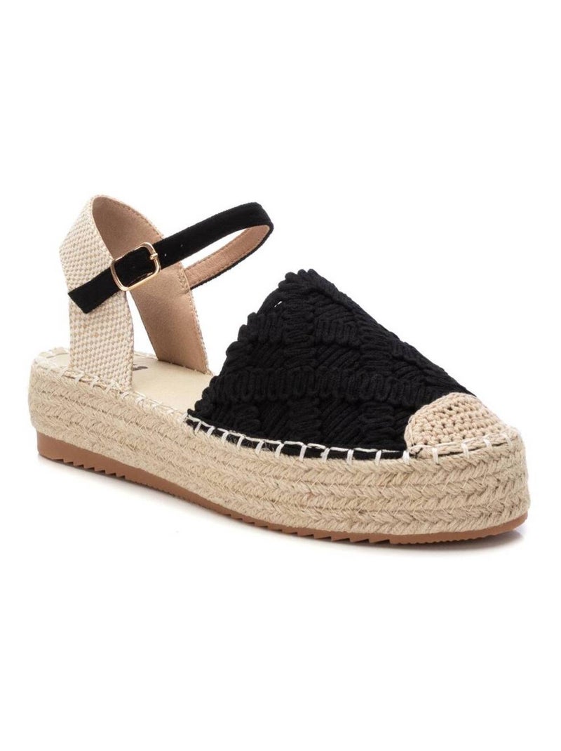 Espadrilles plates pour femme Noir - Kiabi