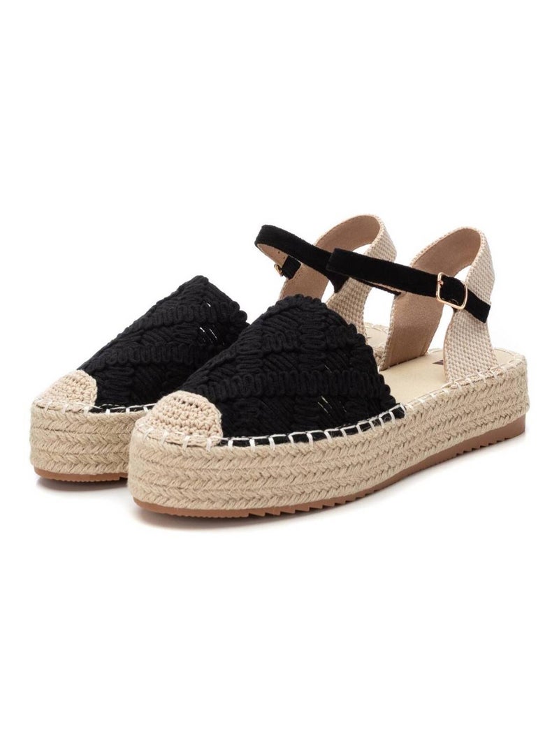 Espadrilles plates pour femme Noir - Kiabi