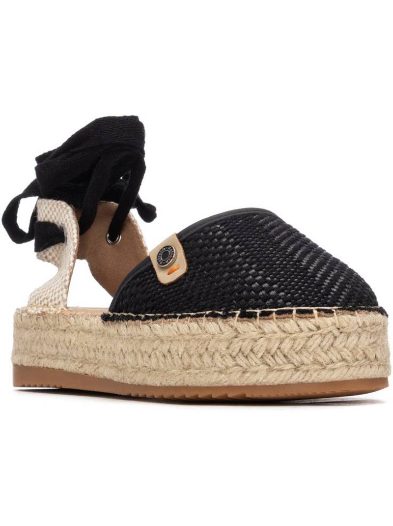 Espadrilles plates pour femme Noir - Kiabi