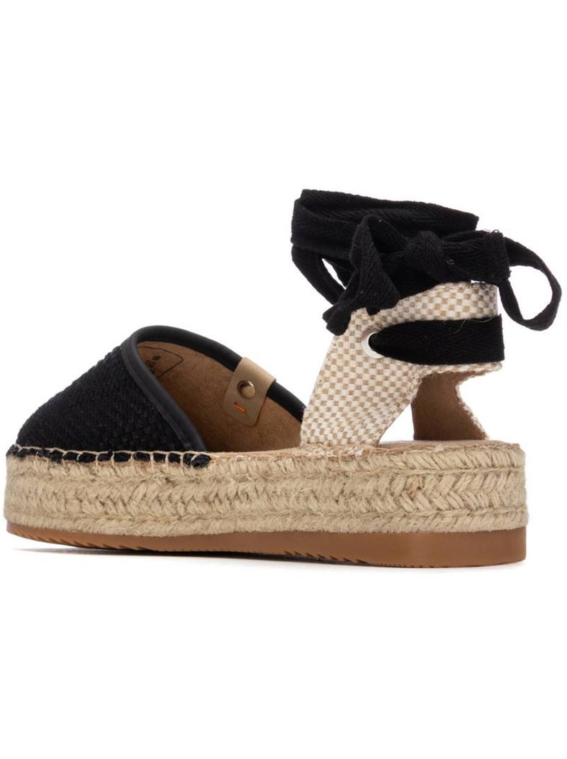 Espadrilles plates pour femme Noir - Kiabi