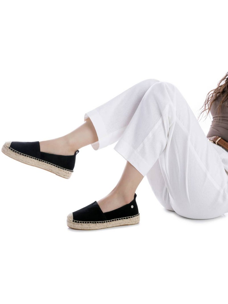 Espadrilles pour femme avec semelle en jute Noir - Kiabi
